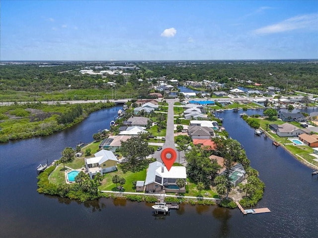1461 Marlin St, Nokomis, FL 34275 - aerial view of property's location featuring nearby suburban area and a large body of water