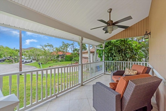 1461 Marlin St, Nokomis, FL 34275 - balcony featuring ceiling fan