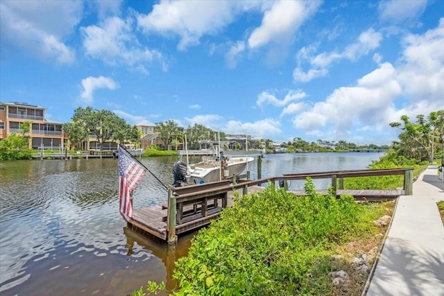 1461 Marlin St, Nokomis, FL 34275 - dock area with a water view and boat lift