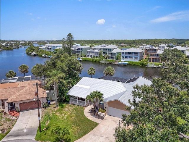 1461 Marlin St, Nokomis, FL 34275 - aerial perspective of suburban area with a large body of water