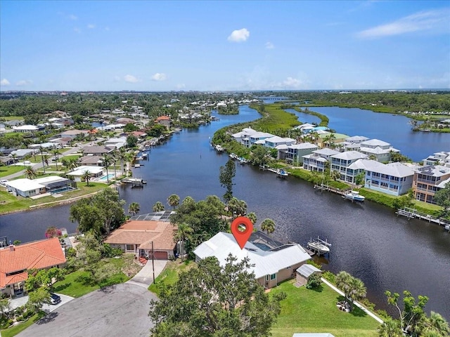 1461 Marlin St, Nokomis, FL 34275 - aerial view of residential area with a large body of water