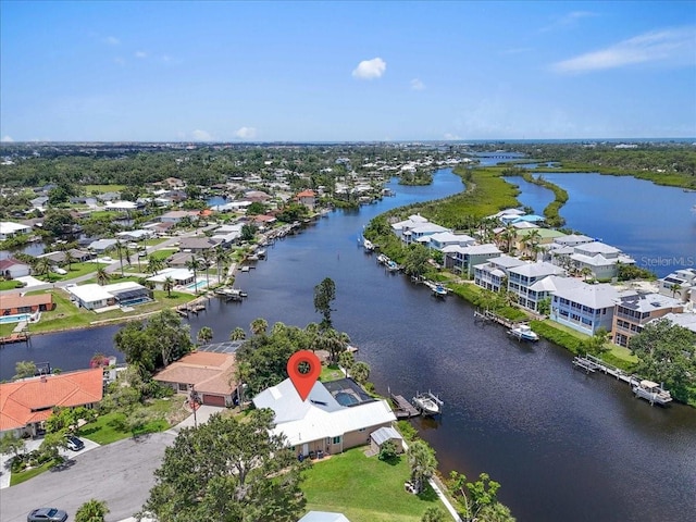 1461 Marlin St, Nokomis, FL 34275 - aerial perspective of suburban area featuring a large body of water
