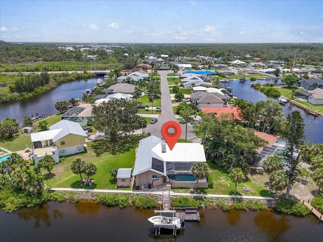 1461 Marlin St, Nokomis, FL 34275 - aerial perspective of suburban area with a nearby body of water