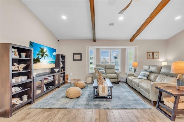 1461 Marlin St, Nokomis, FL 34275 - living area featuring wood finished floors and recessed lighting