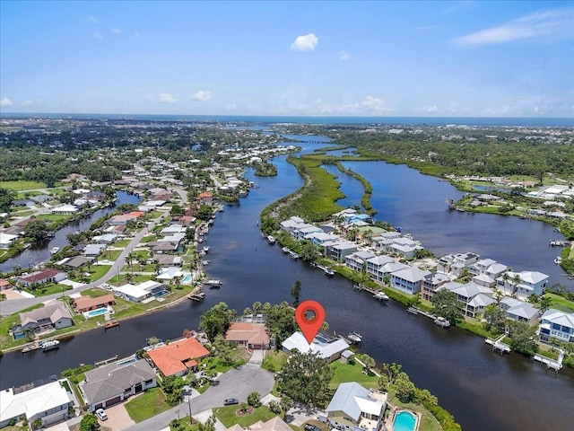 1461 Marlin St, Nokomis, FL 34275 - aerial view of property's location with a nearby body of water and nearby suburban area