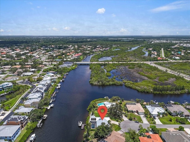 1461 Marlin St, Nokomis, FL 34275 - aerial view of property's location with a large body of water and nearby suburban area