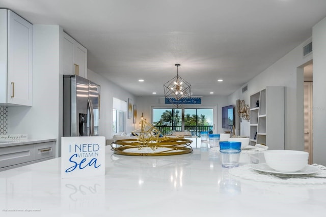 5600 Beach Way Dr Unit 315, Sarasota, FL 34242 - dining area featuring recessed lighting