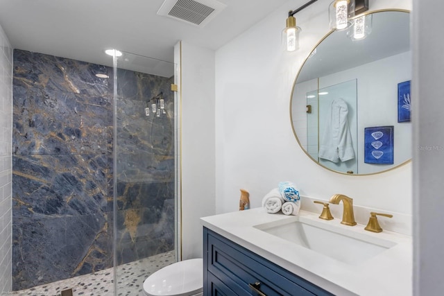 5600 Beach Way Dr Unit 315, Sarasota, FL 34242 - full bath with vanity, a shower stall, and toilet