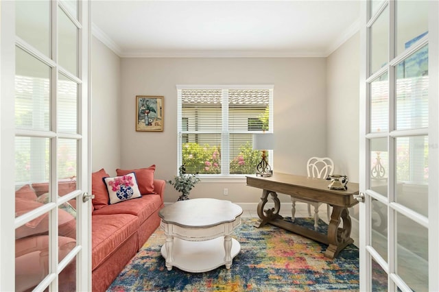 4540 Terrazza Ct, Bradenton, FL 34211 - office area with healthy amount of natural light and ornamental molding