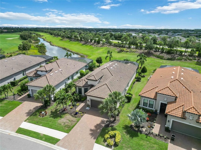 4540 Terrazza Ct, Bradenton, FL 34211 - aerial perspective of suburban area with a nearby body of water and a local golf course
