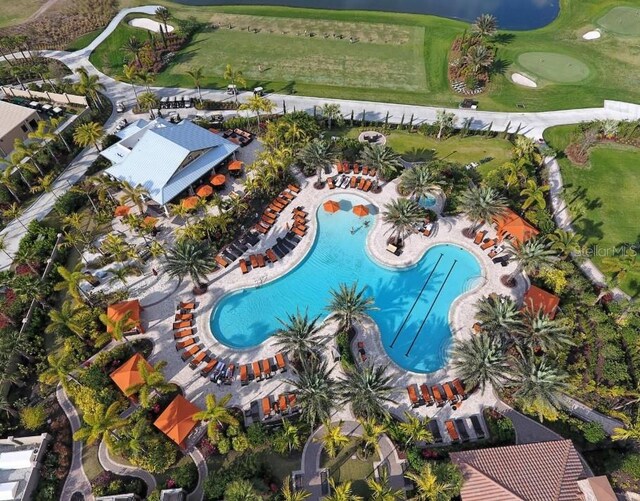 4540 Terrazza Ct, Bradenton, FL 34211 - aerial view of property's location with a pool and a golf course