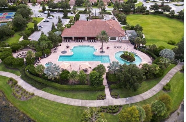 4540 Terrazza Ct, Bradenton, FL 34211 - drone / aerial view of a pool area
