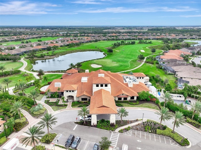 4540 Terrazza Ct, Bradenton, FL 34211 - aerial perspective of suburban area with a large body of water and a golf course