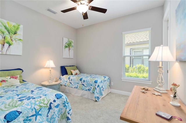 4540 Terrazza Ct, Bradenton, FL 34211 - carpeted bedroom featuring baseboards and ceiling fan