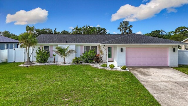 912 Ponderosa Pine Ln, Sarasota, FL 34243 - ranch-style home featuring brick siding, a garage, driveway, and a gate