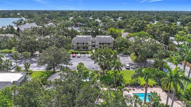 2220 Bahia Vista St Unit G4, Sarasota, FL 34239 - aerial overview of property's location featuring a pool