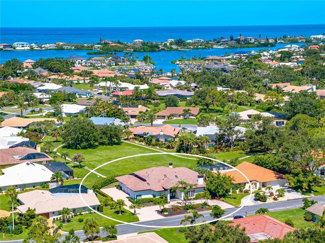 1484 Seafarer Dr, Osprey, FL 34229 - aerial view of residential area with a nearby body of water