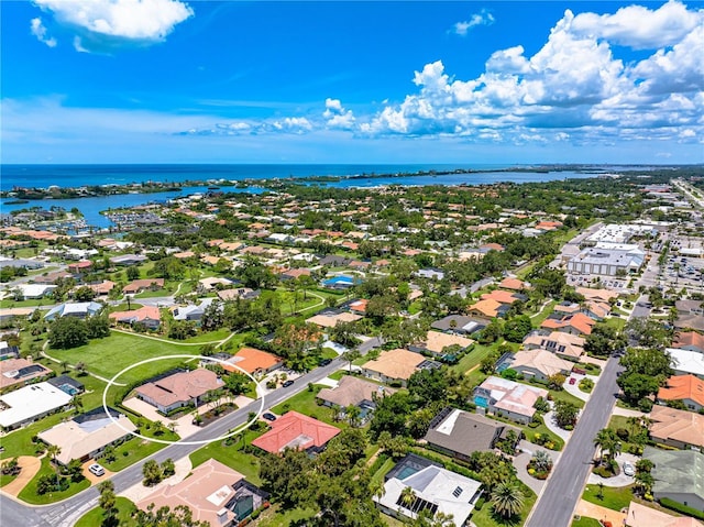 1484 Seafarer Dr, Osprey, FL 34229 - aerial view of property's location with a large body of water and nearby suburban area