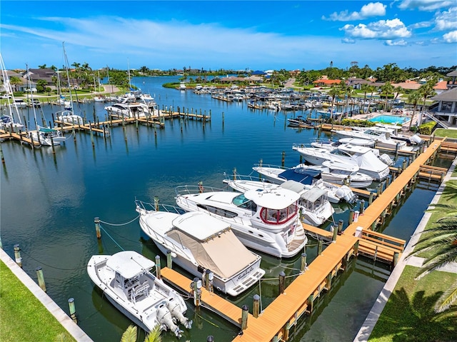 1484 Seafarer Dr, Osprey, FL 34229 - dock area with view of marina and a water view