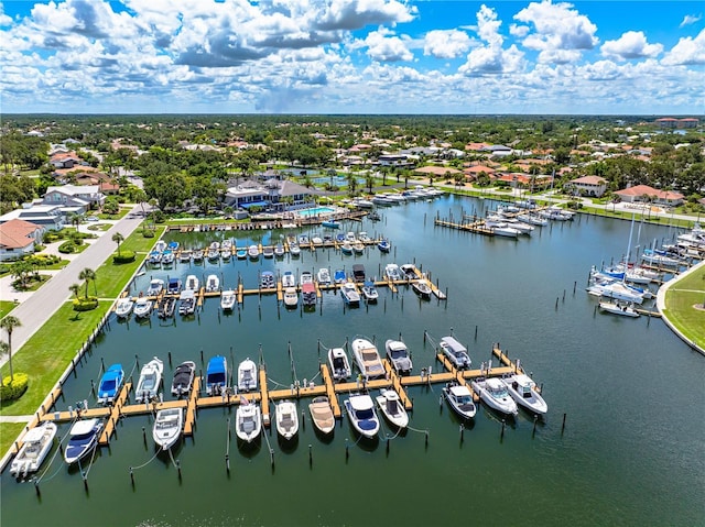 1484 Seafarer Dr, Osprey, FL 34229 - drone / aerial view of a marina and a large body of water