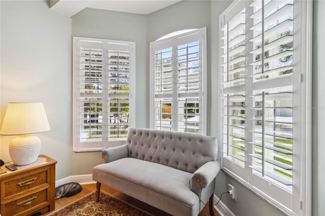 315 36th St NE, Bradenton, FL 34208 - living area featuring baseboards and wood finished floors