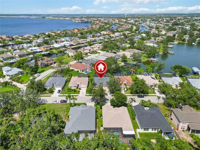 315 36th St NE, Bradenton, FL 34208 - aerial overview of property's location featuring nearby suburban area and a large body of water
