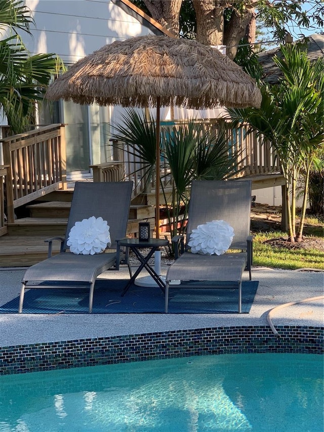 1112 Montezuma Dr, Bradenton, FL 34209 - view of swimming pool with a gazebo
