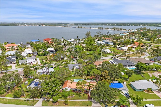 1112 Montezuma Dr, Bradenton, FL 34209 - aerial view of property and surrounding area with a large body of water and nearby suburban area