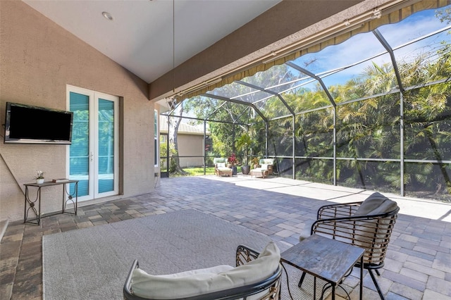 8102 Waterview Blvd, Lakewood Ranch, FL 34202 - view of patio / terrace featuring glass enclosure