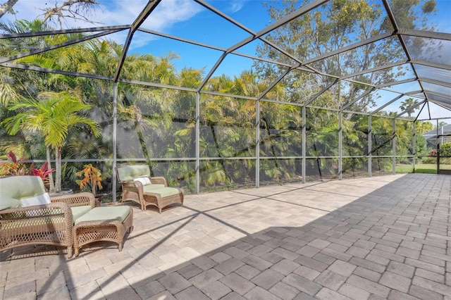8102 Waterview Blvd, Lakewood Ranch, FL 34202 - view of patio / terrace with a lanai