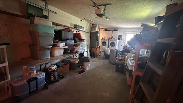 23067 Elmira Blvd, Punta Gorda, FL 33980 - storage room featuring washer and clothes dryer and a garage