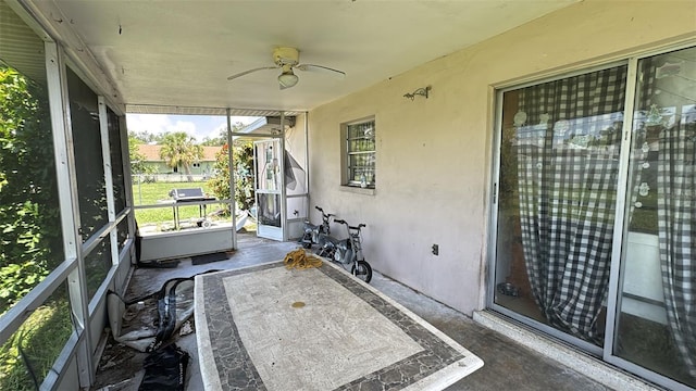23067 Elmira Blvd, Punta Gorda, FL 33980 - unfurnished sunroom with ceiling fan