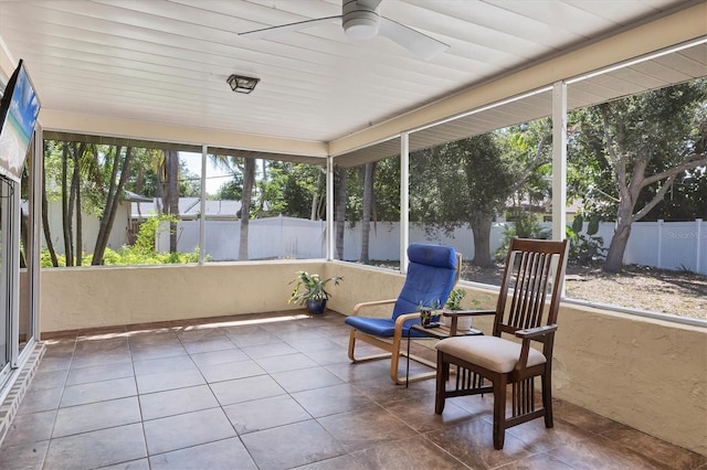 2866 E Rainbow Cir, Sarasota, FL 34231 - sunroom / solarium with ceiling fan