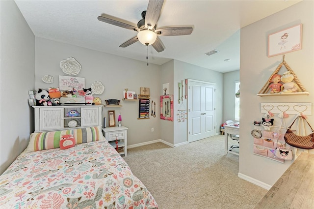 8676 Ice Wine St, Sarasota, FL 34238 - bedroom with carpet floors and a ceiling fan