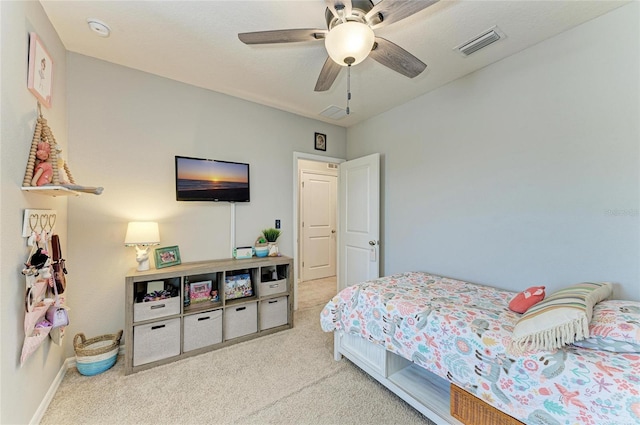8676 Ice Wine St, Sarasota, FL 34238 - carpeted bedroom with baseboards and ceiling fan