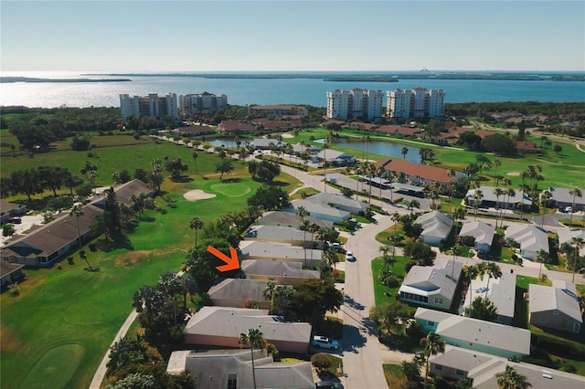 2511 Lantana Ln, Palmetto, FL 34221 - aerial view of property's location with a local golf course and a nearby body of water