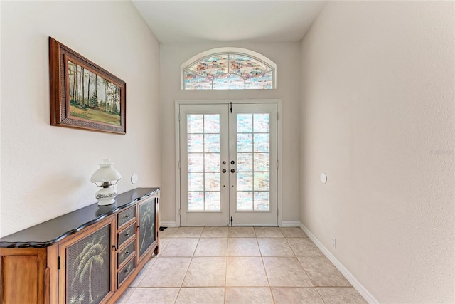 11915 Oak Ridge Dr, Parrish, FL 34219 - doorway to outside with light tile patterned floors and french doors