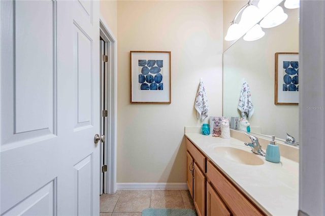 3698 Parkridge Cir Unit 26-104, Sarasota, FL 34243 - bathroom featuring vanity and tile patterned floors