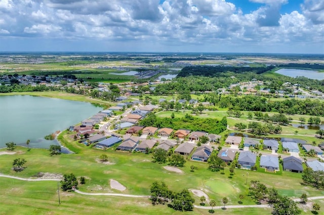 9123 Raes Creek Pl, Palmetto, FL 34221 - aerial overview of property's location with nearby suburban area and a large body of water