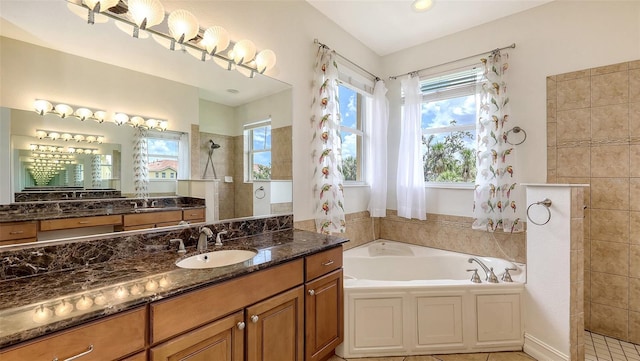 1512 3rd Street Cir E, Palmetto, FL 34221 - full bath featuring a bath, a walk in shower, and vanity