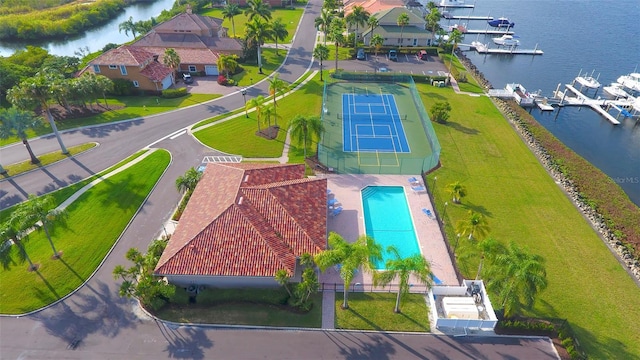 1512 3rd Street Cir E, Palmetto, FL 34221 - bird's eye view of a nearby body of water and a pool