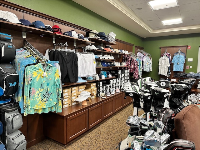 6908 Stoneywalk Ct, Bradenton, FL 34203 - miscellaneous room with a raised ceiling