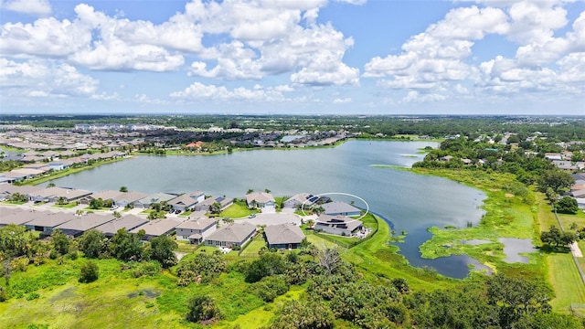 5910 Hevena Ct, Palmetto, FL 34221 - aerial perspective of suburban area with a nearby body of water