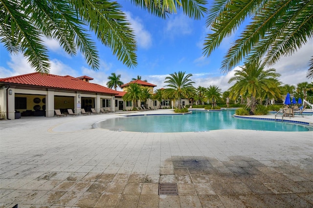 5910 Hevena Ct, Palmetto, FL 34221 - community pool with a patio area