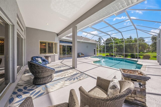8924 Misty Creek Dr, Sarasota, FL 34241 - swimming pool featuring a patio area and a lanai