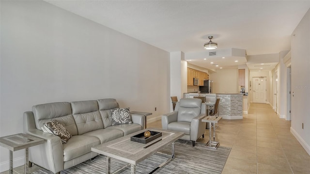 610 Riviera Dunes Way Unit 306, Palmetto, FL 34221 - living area with light tile patterned flooring and recessed lighting