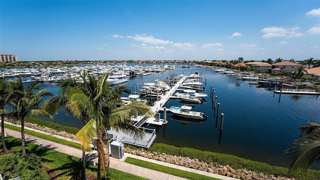 610 Riviera Dunes Way Unit 306, Palmetto, FL 34221 - water view featuring a marina and a boat dock