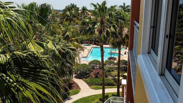 610 Riviera Dunes Way Unit 306, Palmetto, FL 34221 - community pool featuring a hot tub and a patio area