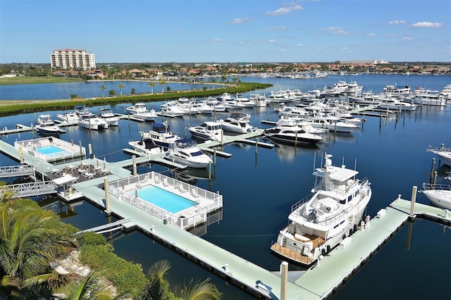 610 Riviera Dunes Way Unit 306, Palmetto, FL 34221 - bird's eye view of a marina and a nearby body of water