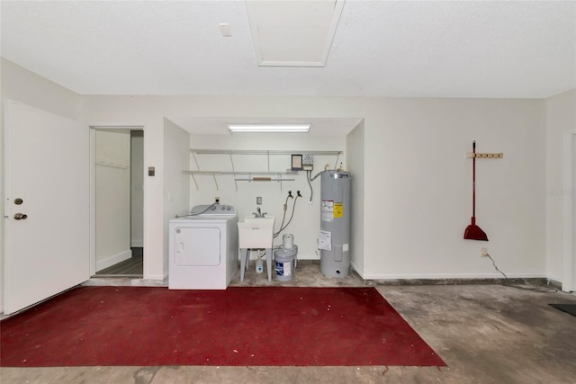 26147 L And J Rd, Myakka City, FL 34251 - garage featuring washer / dryer and water heater